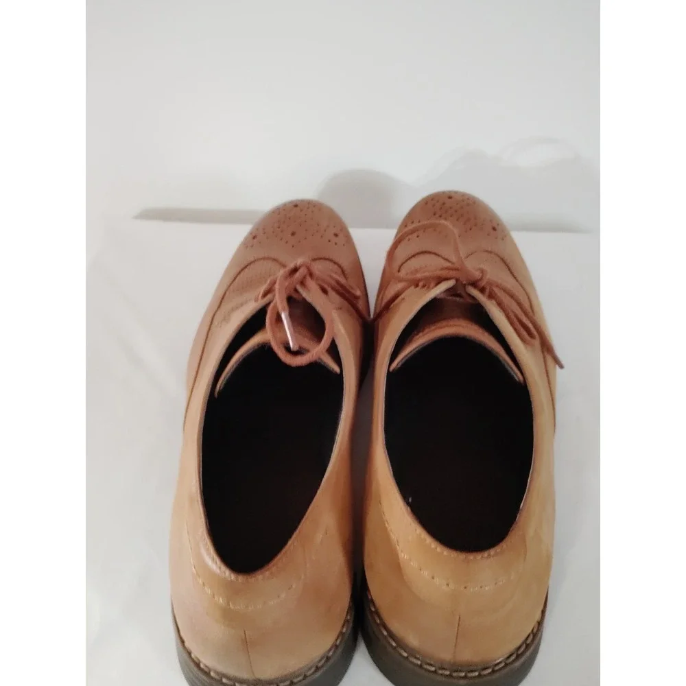 Rockport Men 13 Brown Leather Derby  TruTech Heel Comfort Old Money Dress Shoes